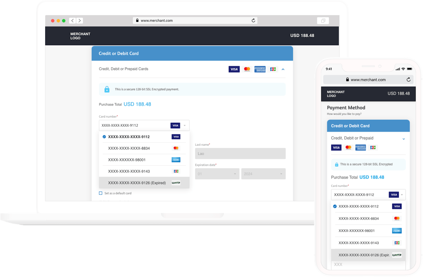 PGW Unify Responsive Hosted Payment Pages Laptop Mobile