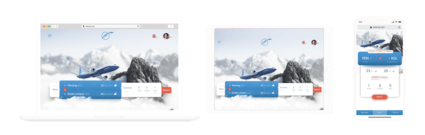 Services to design an optimal omni-channel user experience, including responsive website and native mobile app