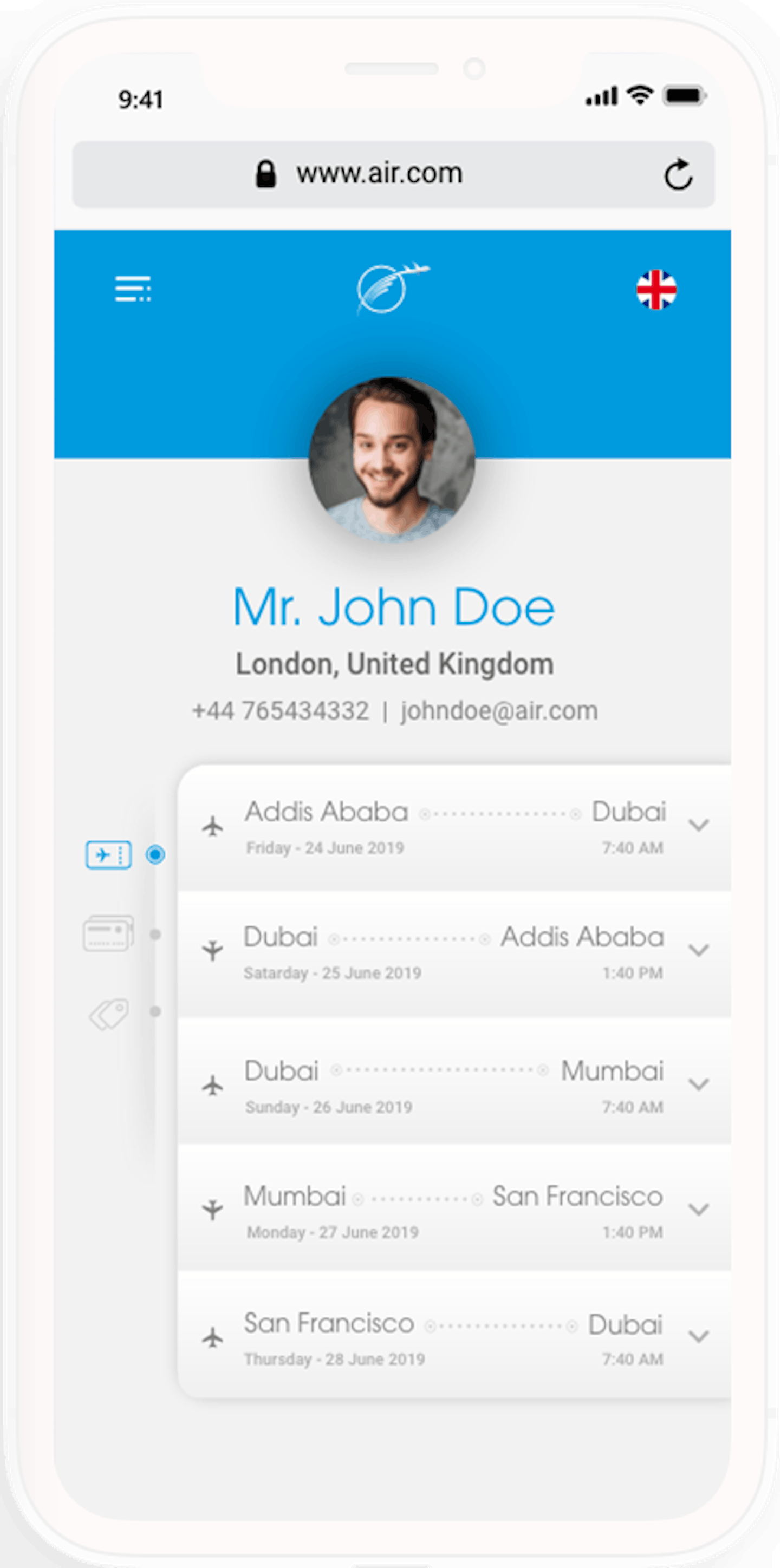 Voyage creation and use of customer profile to fast-track the user experience and enable personalisation