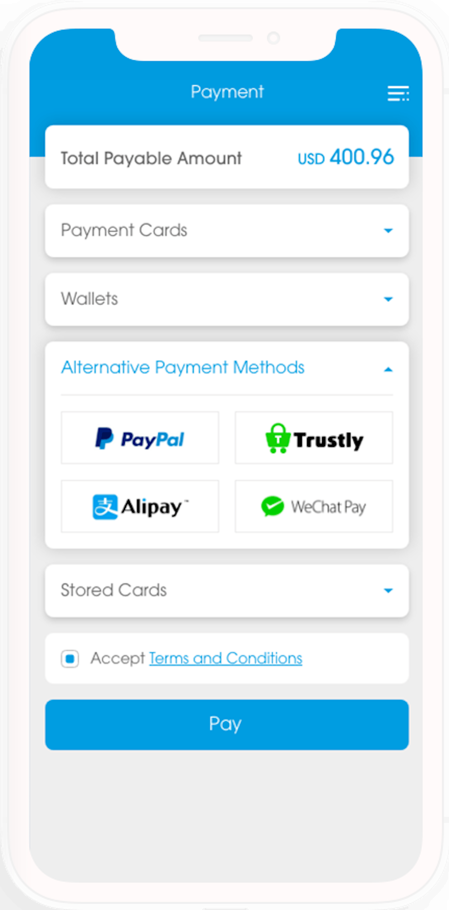 Voyage Alternative Payment Hub enabling to integrate across all channels any global or local alternative payment methods like third party wallet, bank transfers, mobile payment, installment and cash-based payment methods