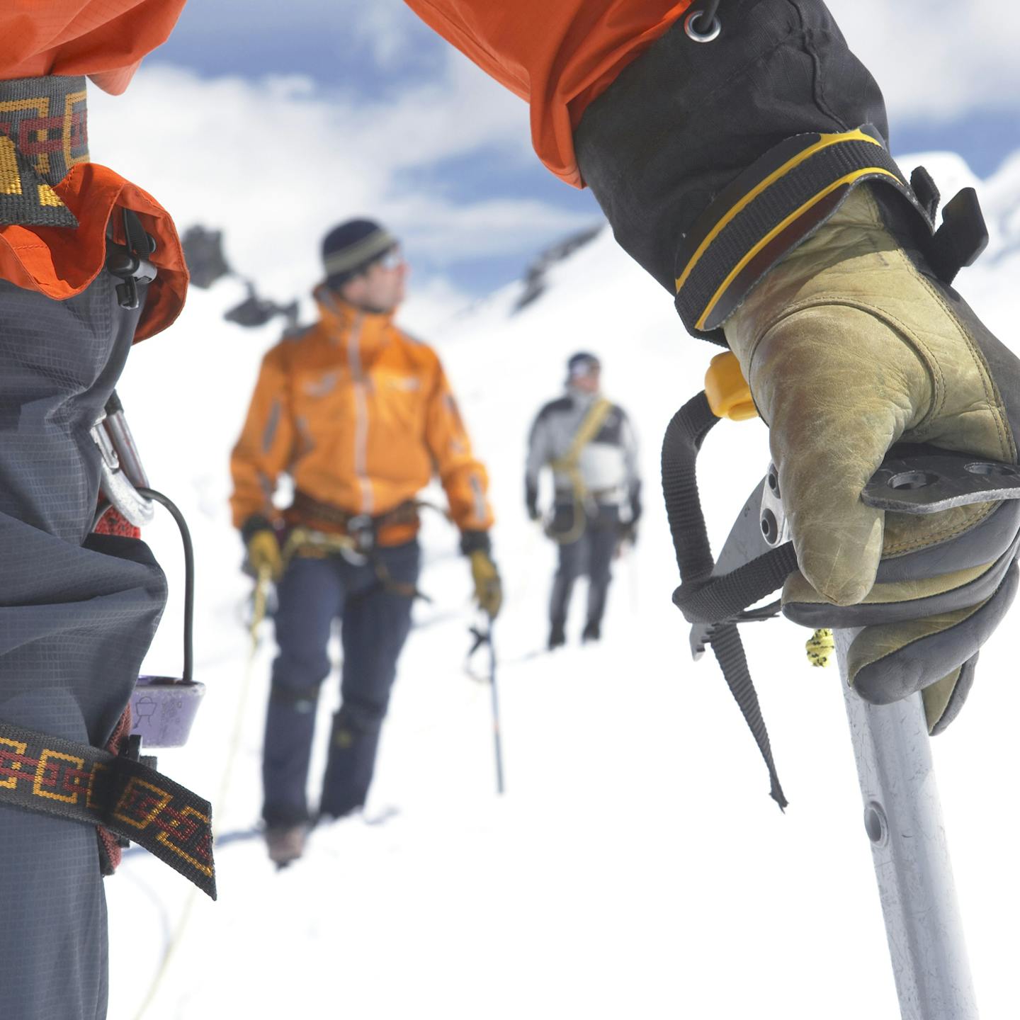 Team sharing their mission to reach the summit